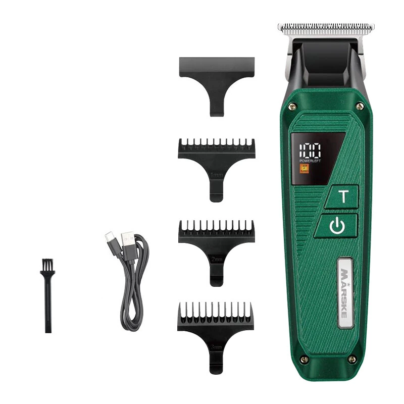 (image for) MARSKE MS-5062 Hair Clipper for Men USB Rechargeable LED Display 1800mAh Battery Stainless Steel Blade Adjustable Cutting Cordless